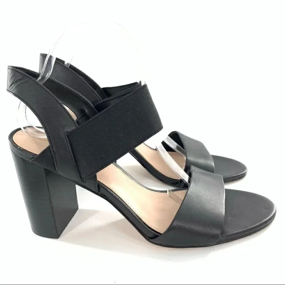 Aldo womens heels size 11 42.5 black leather chunky career